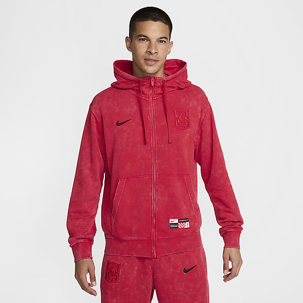 Red nike sweatsuit top